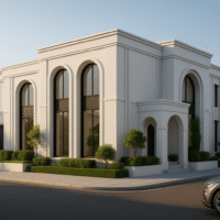 This exclusive two-side corner plot bungalow (60x90 size) redefines modern luxury home design in Pakistan by blending minimalist architecture with the timeless elegance of Chinioti (Chanoti) regional art. The result is a culturally rich, ultra-modern house design that celebrates tradition while embracing contemporary living.