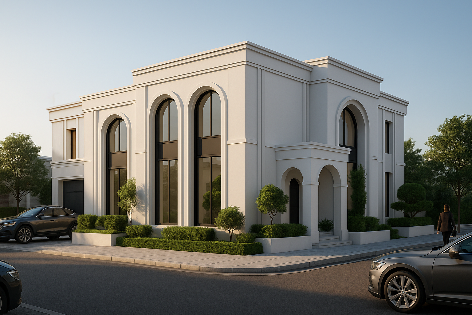 This exclusive two-side corner plot bungalow (60x90 size) redefines modern luxury home design in Pakistan by blending minimalist architecture with the timeless elegance of Chinioti (Chanoti) regional art. The result is a culturally rich, ultra-modern house design that celebrates tradition while embracing contemporary living.