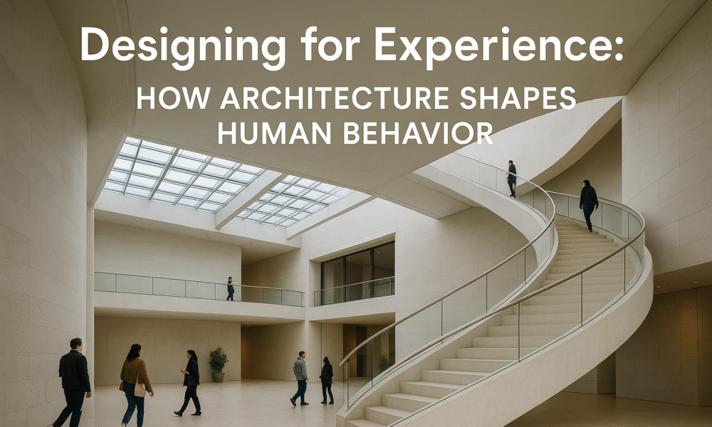 Ultra-modern human-centered architectural design influencing human behavior