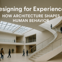 Ultra-modern human-centered architectural design influencing human behavior